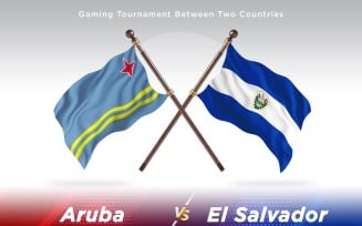 Aruba versus El Salvador Two Flags