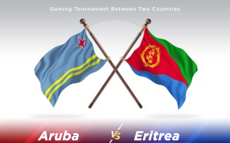 Aruba versus Eritrea Two Flags
