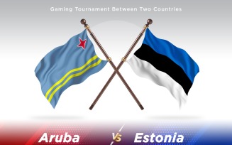 Aruba versus Estonia Two Flags
