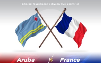 Aruba versus France Two Flags