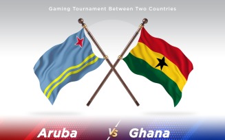 Aruba versus Ghana Two Flags