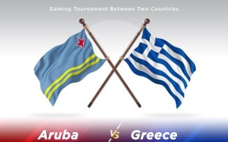 Aruba versus Greece Two Flags