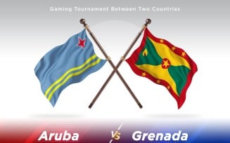 Aruba versus Grenada Two Flags