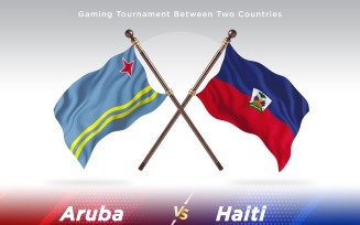 Aruba versus Haiti Two Flags