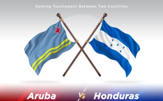 Aruba versus Honduras Two Flags