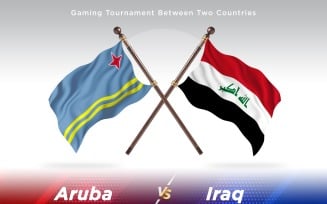 Aruba versus Iraq Two Flags