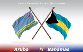 Aruba versus The Bahamas Two Flags