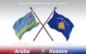Aruba versus Kosovo Two Flags