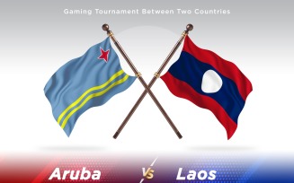 Aruba versus Laos Two Flags