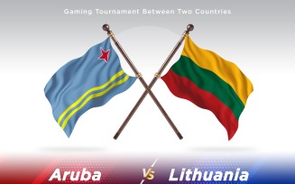 Aruba versus Lithuania Two Flags