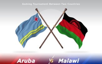Aruba versus Malawi Two Flags