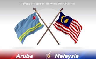 Aruba versus Malaysia Two Flags