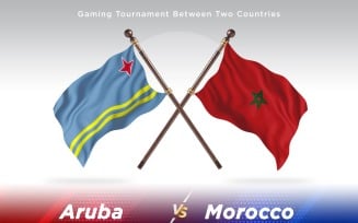 Aruba versus Morocco Two Flags