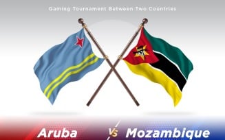 Aruba versus Mozambique Two Flags