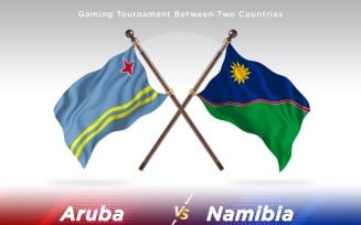 Aruba versus Namibia Two Flags