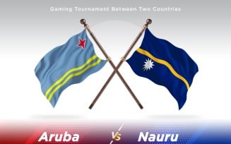 Aruba versus Nauru Two Flags