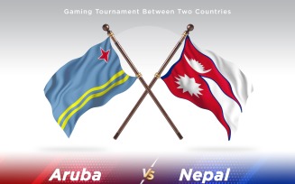 Aruba versus Nepal Two Flags