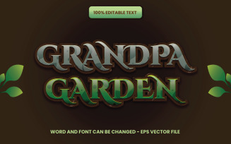 Grandpa Garden Text Effect Illustration