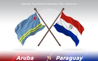 Aruba versus Paraguay Two Flags