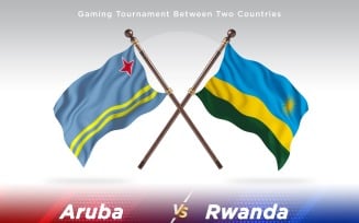 Aruba versus Rwanda Two Flags