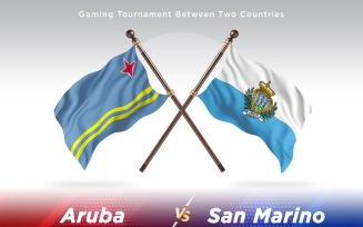 Aruba versus San Marino Two Flags