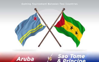 Aruba versus Sao Tome and Principe Two Flags
