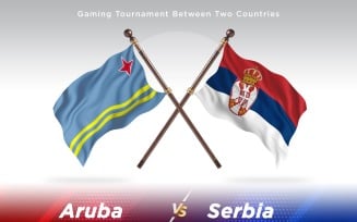 Aruba versus Serbia Two Flags