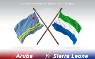 Aruba versus Sierra Leone Two Flags