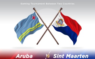 Aruba versus Sint Maarten Two Flags