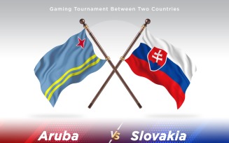Aruba versus Slovakia Two Flags