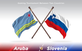 Aruba versus Slovenia Two Flags