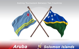 Aruba versus Solomon Islands Two Flags