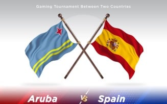 Aruba versus Spain Two Flags