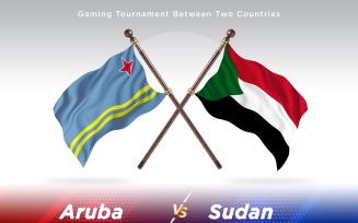 Aruba versus Sudan Two Flags