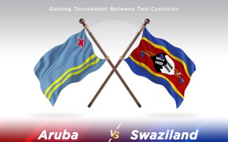 Aruba versus Swaziland Two Flags
