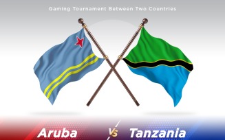 Aruba versus Tanzania Two Flags