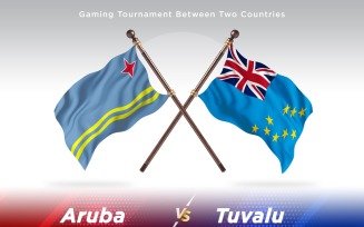 Aruba versus Tuvalu Two Flags