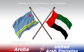 Aruba versus United Arab Emirates Two Flags