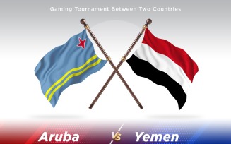 Aruba versus Yemen Two Flags