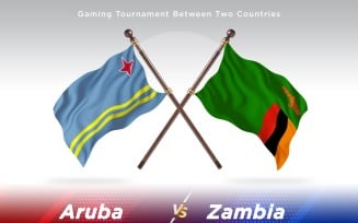 Aruba versus Zambia Two Flags