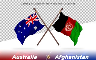 Australia versus Afghanistan Two Flags