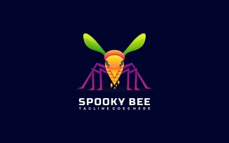 Spooky Bee Gradient Logo Style