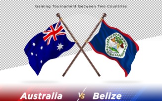 Australia versus Belize Two Flags