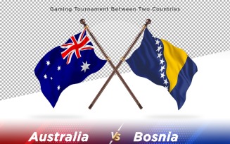 Australia versus Bosnia and Herzegovina Two Flags