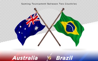 Australia versus Brazil Two Flags
