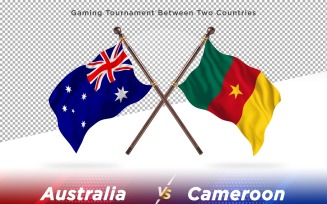 Australia versus Cameroon Two Flags