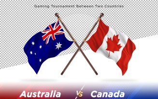 Australia versus Canada Two Flags