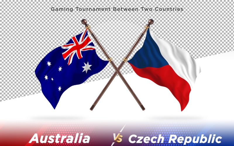 Australia versus Cyprus Two Flags Illustration