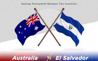 Australia versus El Salvador Two Flags