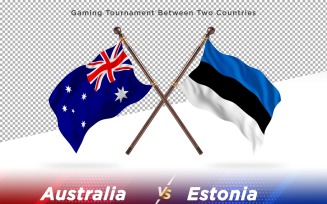 Australia versus Estonia Two Flags